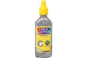 COLA GLITTER ACRILEX 35GR PRATA