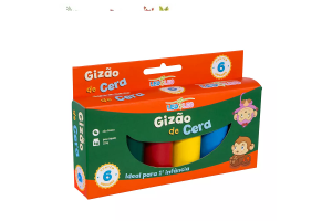GIZAO DE CERA MEU PRIMEIRO GIZ 6 CORES LEOELEO